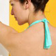 Donna Altri Stampato - Vestito donna lungo con scollo sulla schiena in cotone Butterflies, Laguna dettagli vista 3