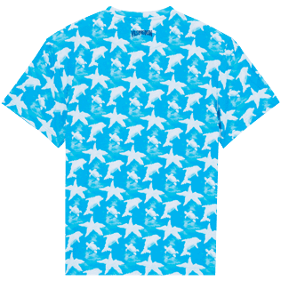 Men Others Printed - Men Cotton T-Shirt Clouds, Hawaii blue back view