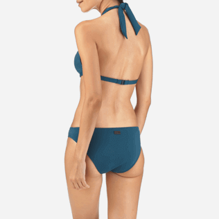 Mujer Halter Liso - Top de bikini en tejido moldeado liso, Spray supp2 Mujer Halter Liso - Top de bikini en tejido moldeado liso, Spray supp2