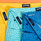 Men Others Printed - Men Cotton Bermuda Shorts Micro Ronde des Tortues, Lagoon details view 2
