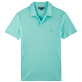 Men Others Solid - Men Tencel Polo Shirt Solid, Lagoon front view