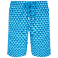 Uomo Classico lungo Stampato - Costume da bagno uomo elasticizzato lungo Micro Waves, Lazulii blue vista frontale