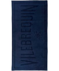 Others Solid - Beach Towel in Terry Cloth Solid Jacquard, Navy front view