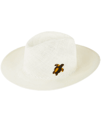 Women Natural straw hat solid Sand front view
