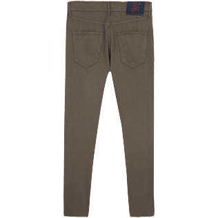 Men Others Solid - Men 5-Pockets Pants Solid, Brown back view