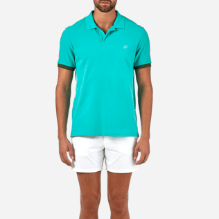 Hombre Camisa de polo Liso - Polo liso en piqué de algodón, Veronese green supp1 Hombre Camisa de polo Liso - Polo liso en piqué de algodón, Veronese green supp1