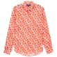 Unisex Cotton Voile Summer Shirt Attrape Coeur Poppy red front view