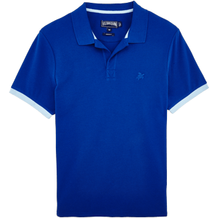 Homme Polos Uni - Polo en piqué de coton, Celeste front Homme Polos Uni - Polo en piqué de coton, Celeste front