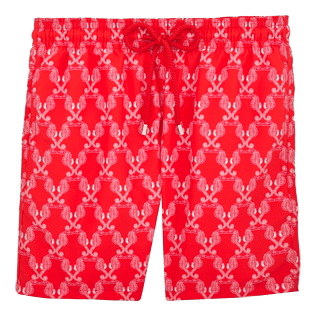 Men Classic / Moorea Printed - Valentine Day Hippocampes Swim shorts, Poppy red front Men Classic / Moorea Printed - Valentine Day Hippocampes Swim shorts, Poppy red front