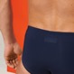Herren Fitted Uni - Figurbetonte Einfarbige Badehose für Herren, Marineblau Details Ansicht 2