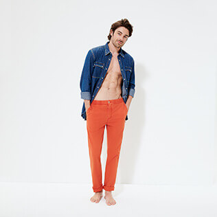 Men Others Solid - Men Elastic Belt Pants, Medlar frontworn Men Others Solid - Men Elastic Belt Pants, Medlar frontworn