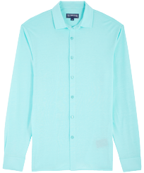 Hombre Autros Liso - Camisa de punto Tencel de color liso para hombre, Laguna vista frontal