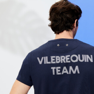 Herren Andere Bedruckt - Turtle Team T-Shirt aus Bio-Baumwolle für Herren, Marineblau Details Ansicht 2
