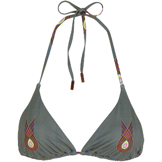 Women Triangle Printed - Women Triangle Bikini Top Paon Paon, Navy front Women Triangle Printed - Women Triangle Bikini Top Paon Paon, Navy front