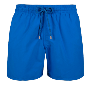 Men Classic Solid - Men Swim Trunks Solid, Sea blue front view