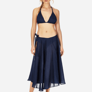 Women Others Solid - Women Cotton Voile Triangle Bra Solid, Navy supp2 Women Others Solid - Women Cotton Voile Triangle Bra Solid, Navy supp2