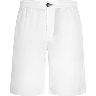 Men Others Solid - Men Jogging Gabardine Bermuda Shorts, White front view