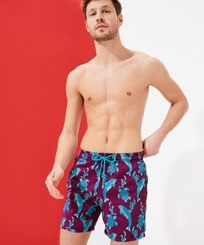 Men Classic Embroidered - Men Swim Trunks Embroidered 2000 Vie Aquatique - Limited Edition, Kerala front worn view