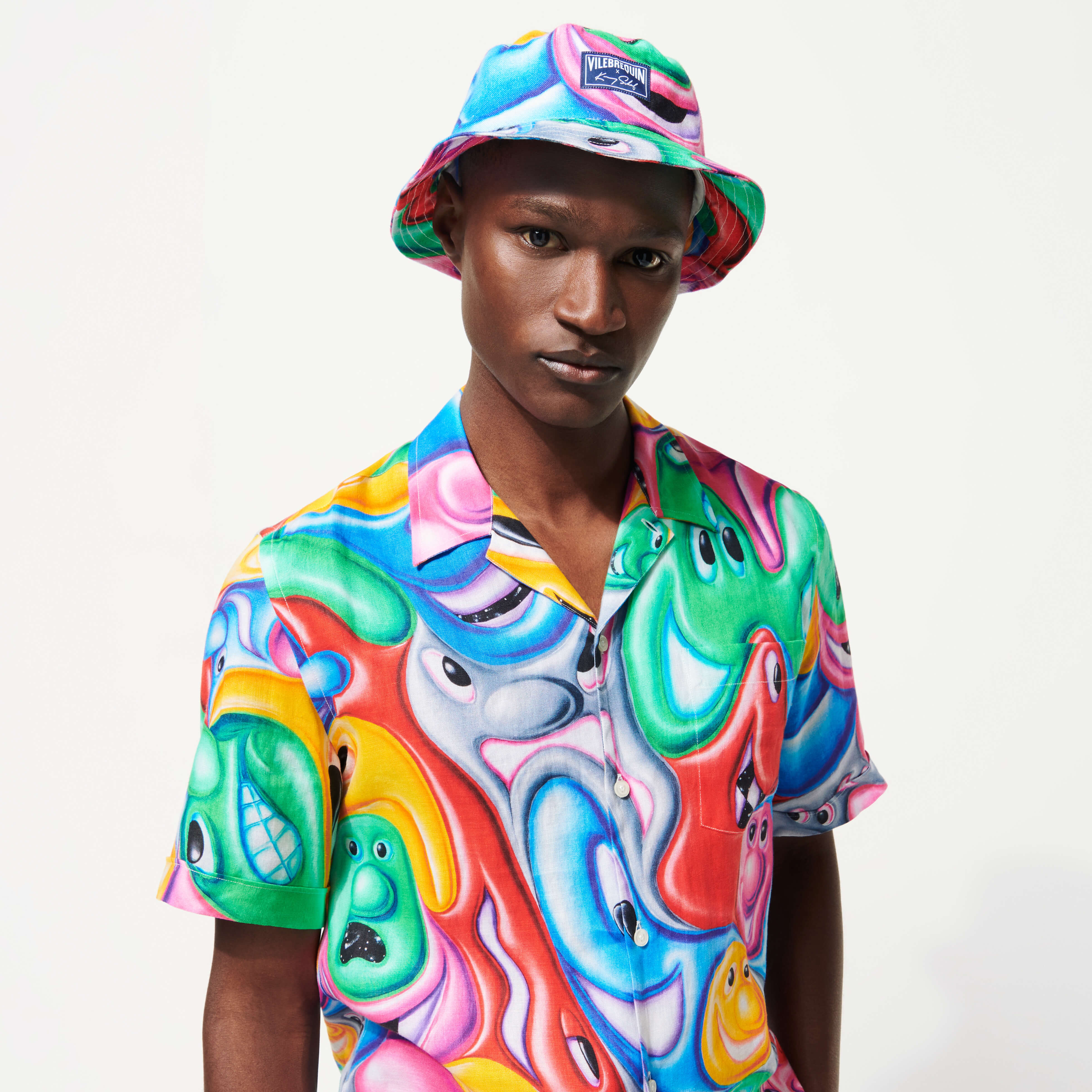 Men Bucket Hat Faces In Places Vilebrequin x Kenny Scharf
