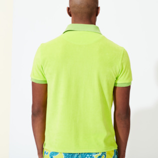 Men Others Solid - Men Terry Polo Shirt Solid, Lemongrass backworn Men Others Solid - Men Terry Polo Shirt Solid, Lemongrass backworn