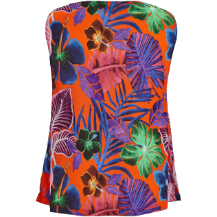 Women Others Printed - Women cowl-neck Top Porto Rico, Bright orange back Women Others Printed - Women cowl-neck Top Porto Rico, Bright orange back