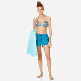 Mujer Autros Liso - Pantalón corto de color liso para mujer, Seychelles supp2 Mujer Autros Liso - Pantalón corto de color liso para mujer, Seychelles supp2