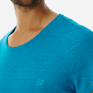 Men Others Solid - Men Linen Jersey T-Shirt Solid, Seychelles supp1 Men Others Solid - Men Linen Jersey T-Shirt Solid, Seychelles supp1