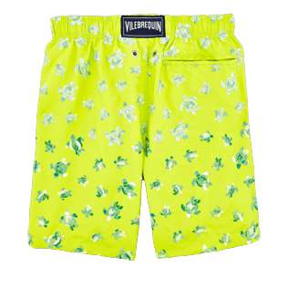 Boys Classic / Moorea Embroidered - Boys Swimtrunks Embroidered Micro ronde des tortues - Limited Edition, Chartreuse back Boys Classic / Moorea Embroidered - Boys Swimtrunks Embroidered Micro ronde des tortues - Limited Edition, Chartreuse back