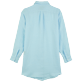 Women Others Solid - Women Linen Shirt Dress Solid, Sky blue back view