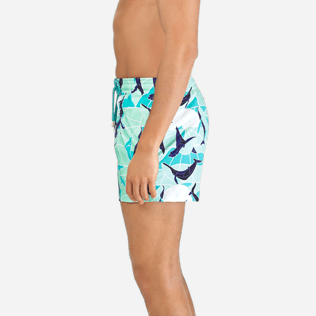 Men Classic / Moorea Printed - Men Stretch Swimwear Magic Whales, Lagoon supp3 Men Classic / Moorea Printed - Men Stretch Swimwear Magic Whales, Lagoon supp3
