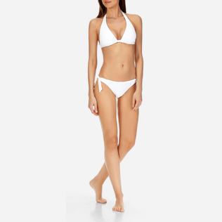 Women Bottoms Embroidered - Women Bikini Bottom Eyelet Embroidery, White frontworn Women Bottoms Embroidered - Women Bikini Bottom Eyelet Embroidery, White frontworn