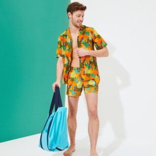 Others Printed - Large Beach Bag Vilebrequin, Azure backworn Others Printed - Large Beach Bag Vilebrequin, Azure backworn