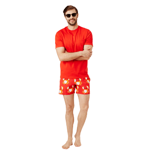Hombre Autros Liso - Camiseta de punto de algodón pima en color liso para hombre, Medicis red supp2 Hombre Autros Liso - Camiseta de punto de algodón pima en color liso para hombre, Medicis red supp2