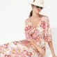Damen Andere Bedruckt - Langes Kaleidoscope Kleid für Damen, Camellia Details Ansicht 4