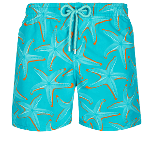 Photo de Homme CLASSIQUE Imprimé - Maillot de bain homme 1997 Starlettes, Bleu ming vue de face Photo de Homme CLASSIQUE Imprimé - Maillot de bain homme 1997 Starlettes, Bleu ming vue de face