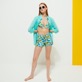 Women Underwire Printed - Women Halter Bikini Top Butterflies, Lagoon details view 5
