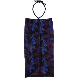 Women Dresses Printed - Camouflage Turtles Skirt Pareo, Plum back Women Dresses Printed - Camouflage Turtles Skirt Pareo, Plum back