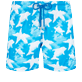 Men Ultra-light classique Printed - Men Ultra-light and packable Swim Shorts Clouds, Hawaii blue front view