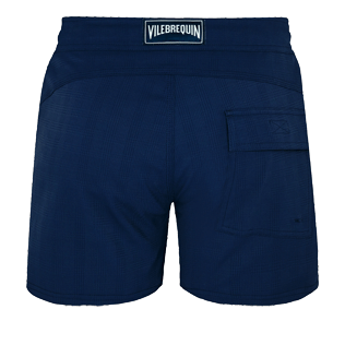 Homme CEINTURE PLATE Uni - Maillot de bain Homme Court Stretch Ceinture Plate Prince de Galles, Bleu nuit back Homme CEINTURE PLATE Uni - Maillot de bain Homme Court Stretch Ceinture Plate Prince de Galles, Bleu nuit back