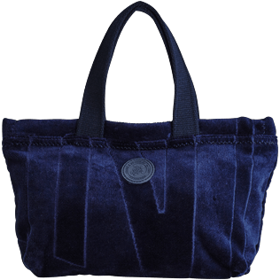 Others Solid - Small Terry Cloth Beach bag Jacquard Solid, Navy front Others Solid - Small Terry Cloth Beach bag Jacquard Solid, Navy front