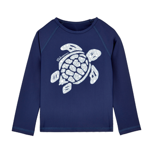 Others Printed - Unisex Kids Long Sleeves Rashguards Solid, Navy front Others Printed - Unisex Kids Long Sleeves Rashguards Solid, Navy front