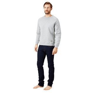 Men Others Solid - Men Crewneck, Heather grey frontworn Men Others Solid - Men Crewneck, Heather grey frontworn