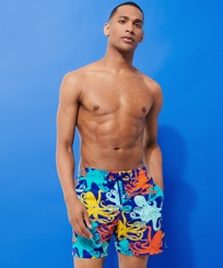 Men Swim Shorts Octopussy Purple blue front worn view