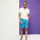 男款 Long classic 印制 - 男士 Micro Waves 长款泳裤, Lazulii blue 细节视图3