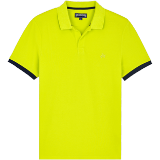 Men Others Solid - Men Cotton Polo Shirt Solid, Chartreuse front Men Others Solid - Men Cotton Polo Shirt Solid, Chartreuse front