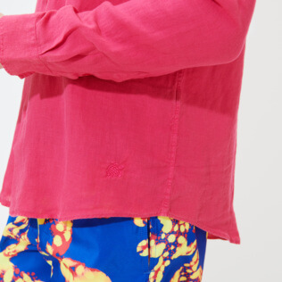 Men Others Solid - Men Linen Shirt Solid, Shocking pink supp2 Men Others Solid - Men Linen Shirt Solid, Shocking pink supp2