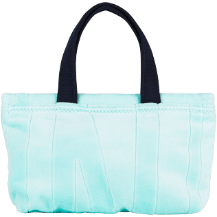 Autros Liso - Bolsa de playa en tejido terry con estampado jacquard liso, Laguna back Autros Liso - Bolsa de playa en tejido terry con estampado jacquard liso, Laguna back