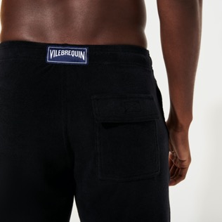 Men Others Solid - Unisex Terry Jacquard Bermuda shorts, Navy details view 3