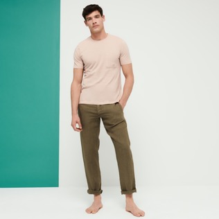Hombre Autros Liso - Camiseta de algodón orgánico con tinte natural para hombre, Dew detalles vista 2