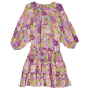 Damen Andere Bedruckt - Rainbow Flowers Kleid für Damen, Cyclamen Rückansicht